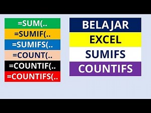 BELAJAR SUM, SUMIF, SUMIFS dan COUNT, COUNTIF, COUNTIFS | BELAJAR EXCEL PEMULA
