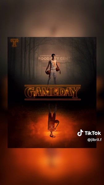 Layer Breakdown: Stranger Things Gameday Basktball Graphic for @Tennessee Basketball Had so much fun making this! #fypシ #strangerthings5 #upsidedown #basketball #graphicdesign