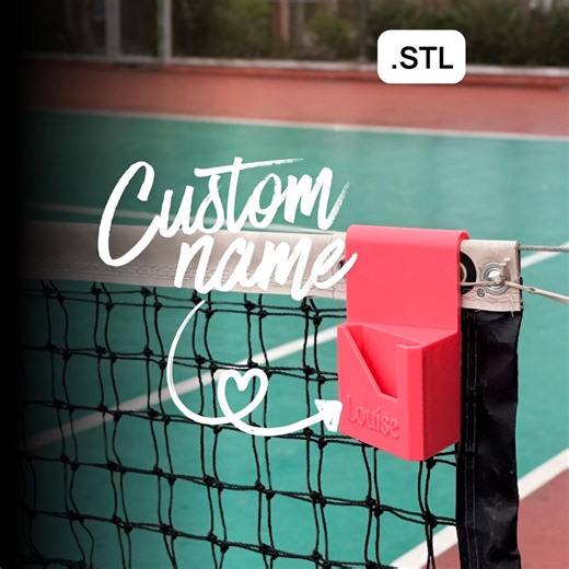 Customizable Net Phone Holder for Tennis, Pickleball, Padel (STL File) - Etsy