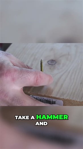 Hack for edge screwing without a pilot hole #hack #tip #trick #howto #carpentry