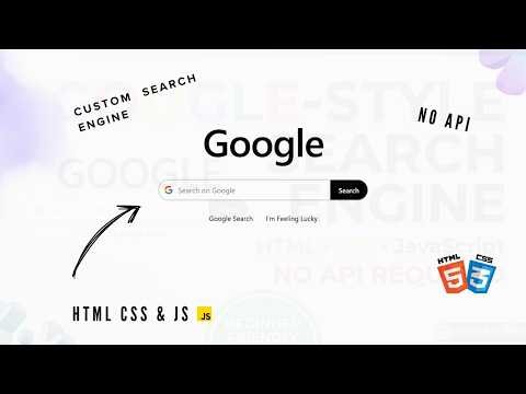 Build Your Own Google Search Engine 🔍 | HTML, CSS & JavaScript Project (Step-by-Step Tutorial)