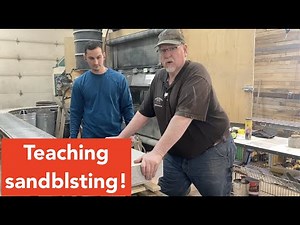 Curt teches sandblast prep