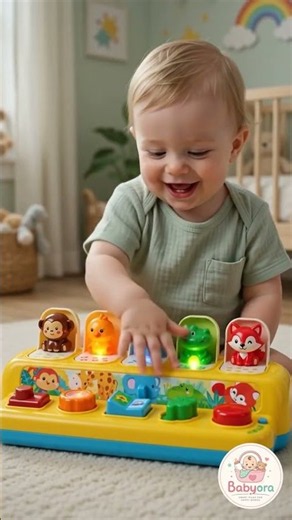 Baby Pop Up Toy Review | Montessori Musical Toy with Lights for 1 Year Old Toddlers