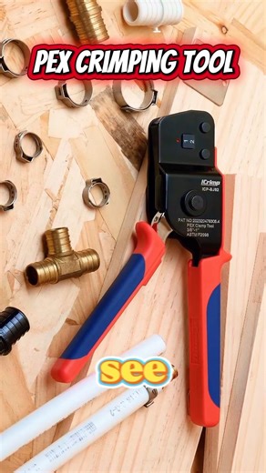 🔥 One-Handed PEX Crimping Tool That Makes Plumbing EASY | iCrimp ICP-BJ02 Review #shortfeed #handy