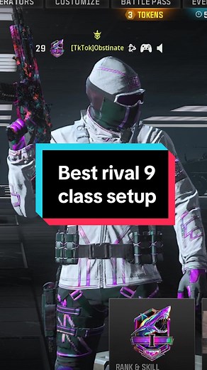 Best Rival-9 Class setup for MW3 Ranked play! Class setup at the end! #fyp #viral #mw3 #rival #classsetup #cod