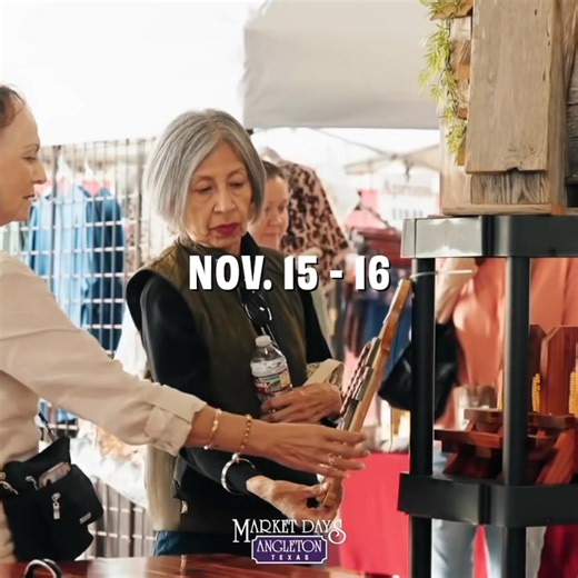 ✨ The Countdown Is On! ✨ Angleton Market Days — happening November 15–16 at the Brazoria County Fairgrounds in Angleton, Texas! 🛍️ 200 amazing vendors 🌮 Delicious food trucks 🎁 Unique finds you won’t want to miss Shop, eat, and explore one of the biggest markets in the region — Angleton Market Days is almost here! 📅 Saturday, Nov 15 | 9 AM–5 PM 📅 Sunday, Nov 16 | 11 AM–4 PM 📍 Brazoria County Fairgrounds 💵 Free admission & parking! Mark your calendars, make your list, Get ready for a weeke