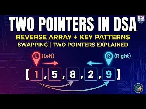 Two Pointers Approach Explained: Reverse an Array (In-Place) | DSA