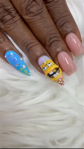 Who lives in a pineapple under your nails? These fun 3D character nails are giving major Bikini Bottom vibes! Perfect mix of glam, art, and nostalgia #NailArt #3DNails #CartoonNails #FunNailDesigns #CreativeNails #Naillnspo #AcrylicNails #NailGoals #ValleyNailsAndSpa #NailDesign #LuxuryNails #CuteNails #NailTech #NailTrends #NailLover #spongebobs #patrickstarrr | Valley Nails & Spa