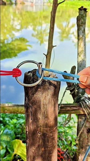Perfect Rope Knot Using a Metal Ring ✅🙏 #shorts #lifehacks #viral