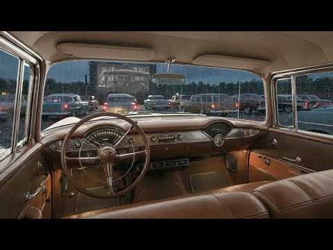 Drive-In Movie Theater Ambience | Rain on Car Roof & 5 Full Movies