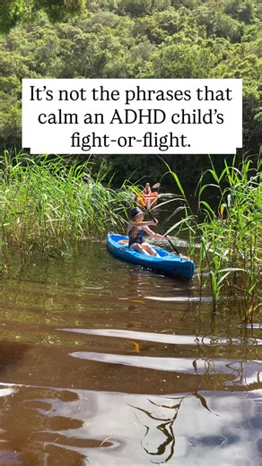Tarryn Poulton | OT | ADHD Parenting on Instagram: "Most people think phrases calm an ADHD child… But the truth is, words only work when their nervous system feels safe enough to hear them. When an ADHD child flips into fight-or-flight, their brain stops accessing logic, language, and self-control. They’re not “overreacting.” They’re overwhelmed. And in those moments, it’s not the perfect script that brings them back. It’s you. What actually helps is: • Your state Your calm body is more regulati