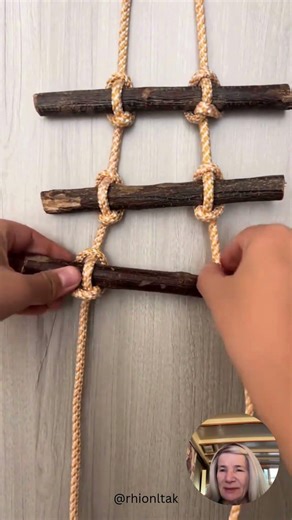 Build the Strongest Climbing Ladder with Just Rope and Sticks #survival #skills