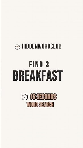 Most People Miss One 😱 | Find 3 Words | Breakfast Word Search Challenge
