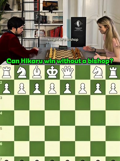 Can Hikaru Win Playing a Whole Game Without a Bishop?