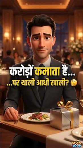 करोड़ों कमाता है, पर थाली आधी खाली? 🤔 | Story of Rich Man | Hindi Stories | #Shorts #moralstories