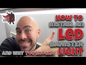 How to Install a 4' LED Banister Strip Light in Closet from Amazon or Home Depot - Dad Jobs DIY