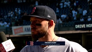 16K views · 587 reactions | "It's cool, but the best part is doing it with these guys, these teammates. … We’re not done — we’ve got a lot of work left to do." Trevor Story with Jahmai Webster after becoming just the third SS in Red Sox history with 20+ HR & 20+ SB in a single season  | NESN | Facebook