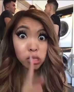 girl gets stuck in washing machine asking help from step bro’s