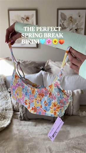 Obsessed with all the bright colors on this!!🤭🩵🌸🌼🍑Does anyone have any fun trips planned for spring/ summer?! @target #springbreakfashion #bikini #targetswim #targetbikini #targetfinds 🔗🔗 to this cute kini is in my LTK & SHOPMY!🫶🏼