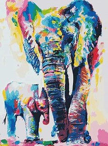 Elephants Watercolor