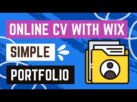 Wix Online Resume – Creating a Simple Portfolio