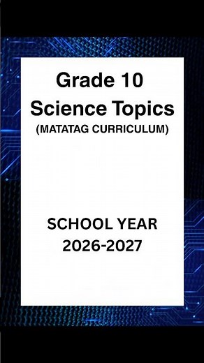 Grade 10 Science Topics (MATATAG Curriculum) #deped #matatagcurriculum #science #grade10 #trimester