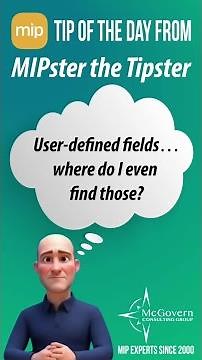 User Defined Fields in MIP | MIPster the Tipster™ #shorts
