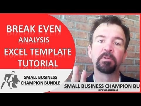 Break Even Analysis Excel Template - Analysis Tutorial