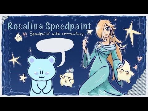 [Paint with me, Krita Speedpaint]| Super Mario Galaxy Movie fanart, Rosalina ⋆⭒˚｡⋆