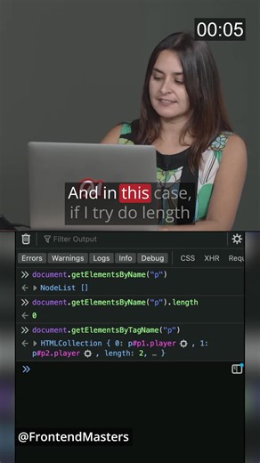 🕵️ 🔍 JS First Steps: Finding paragraph elements in the DOM #javascript #frontend #webdev #coding #programming #learntocode Take your first steps into the wide world of JavaScript and walk away with the core skills needed to become a professional JavaScript programmer! Through a series of hands-on projects, you’ll learn the building blocks to write dynamic websites. https://frontendmasters.com/courses/javascript-first-steps/?utm_source=social&utm_medium=facebook&utm_campaign=findingElements | F