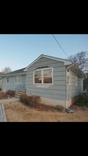 Another transformation utilizing Mastic by Ply Gem vinyl siding - my client wanted to stay with a cool tone but update the exterior of their home while reducing the need for maintenance and upkeep. Unlike the old wood shake siding, Mastic Vinyl Siding will never need to be painted or stained, and it comes with a Limited Lifetime Warranty that lasts for as long as you own the property and is transferable to new owners for up to 50 years!We utilized the #Mastic Carvedwood-44 line in a double 4.5”