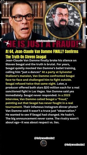 At 64, Jean Claude Van Damme FINALLY Confirms The Truth On Steven Seagal #shorts