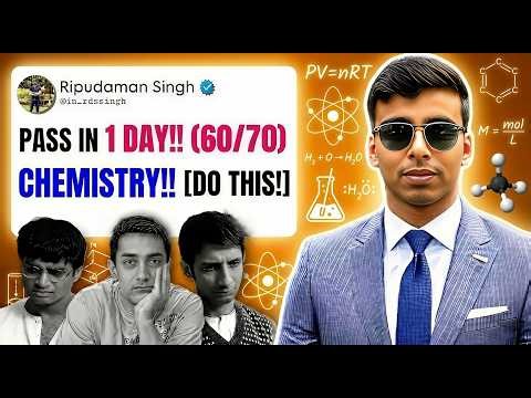 How to PASS In Chemistry Class 12 In One Day 🥹 Easily Pass Chemistry Exam Class 12 🔥 Get 60/70