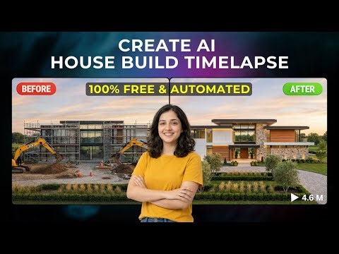 AI Construction Time-Lapse Video FREE | No Paid Tools | Step-by-Step Tutorial