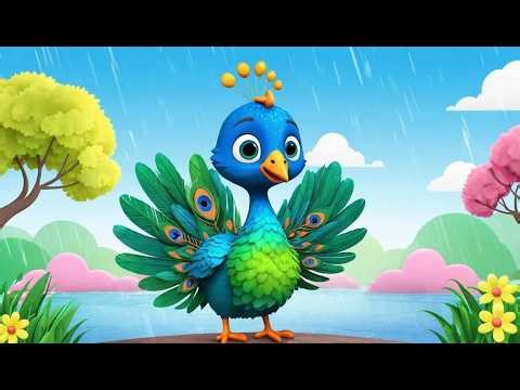 Little Peacock Dancing in the Rain | Colorful and Fun Kids Nursery Rhyme Animation