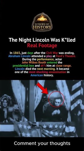Rare Video - The Night Abraham Lincoln Was Assassinated #shorts