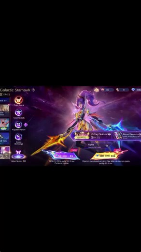 Gatcha Skin Legend Fany: Galactic Starhawk Gameplay