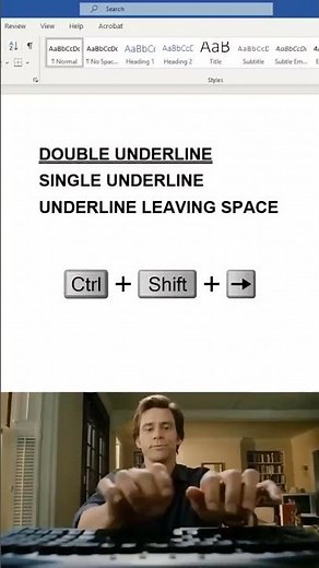 Underline text in Microsoft Word in 3 different ways 😱 #msword #office #document