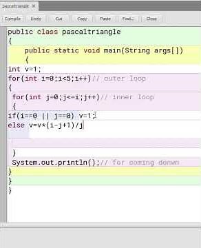 #pascal Triangle program, #icse, #isc, #icseprogram