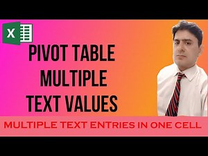 Pivot table Multiple Text Values in one cell | Pivot table with Multiple values