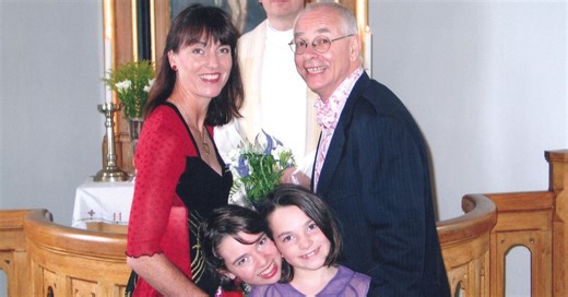 'Not like we're spring chickens anymore': Inside Dr Karl's 'scientific' wedding to the mother of his three children after 25 years
