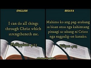 Philippians 4:13 English and Filipos 4:13 Bisaya Comparison