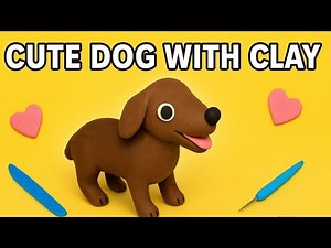 Clay cute Dog | Miniature Clay Dog | Polymer Clay dog Tutorial #diy #baby #dog #art #craft #clay