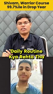 10K views · 206 reactions | Daily Routine of 99.74%ile 樂| Shivam कैसे बना JEE Main Topper? #shorts #esaral #iit #jee #new | eSaral - Learning Made Simple | Facebook