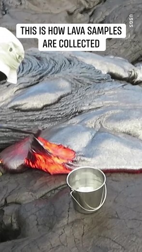 17M views · 10K reactions | This is how a geologist collects lava samples from a volcano in Hawaii  | UNILAD Tech | Facebook