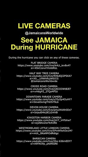 LIVE HURRICANE CAMERAS IN JAMAICA