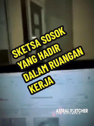 Misteri Sketsa Sosok Dalam Ruangan Kerja