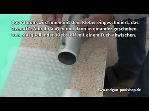 Montage einer Aufrollvorrichtung für Luftpolster Poolabdeckungen