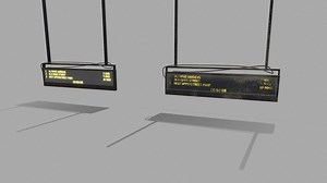 Digital train information board - Buy Royalty Free 3D model by Sousinho