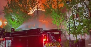 Fire sweeps through abandoned commercial building in downtown Concord